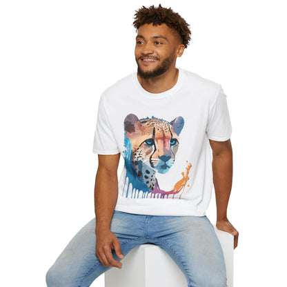 Cheetah Shirt Unisex Tee Softstyle Gildan 64000 100 Percent Ring Spun Cotton