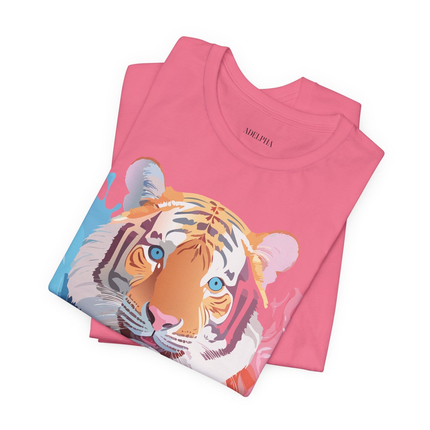 Natural Cotton Tee Shirt with Tiger