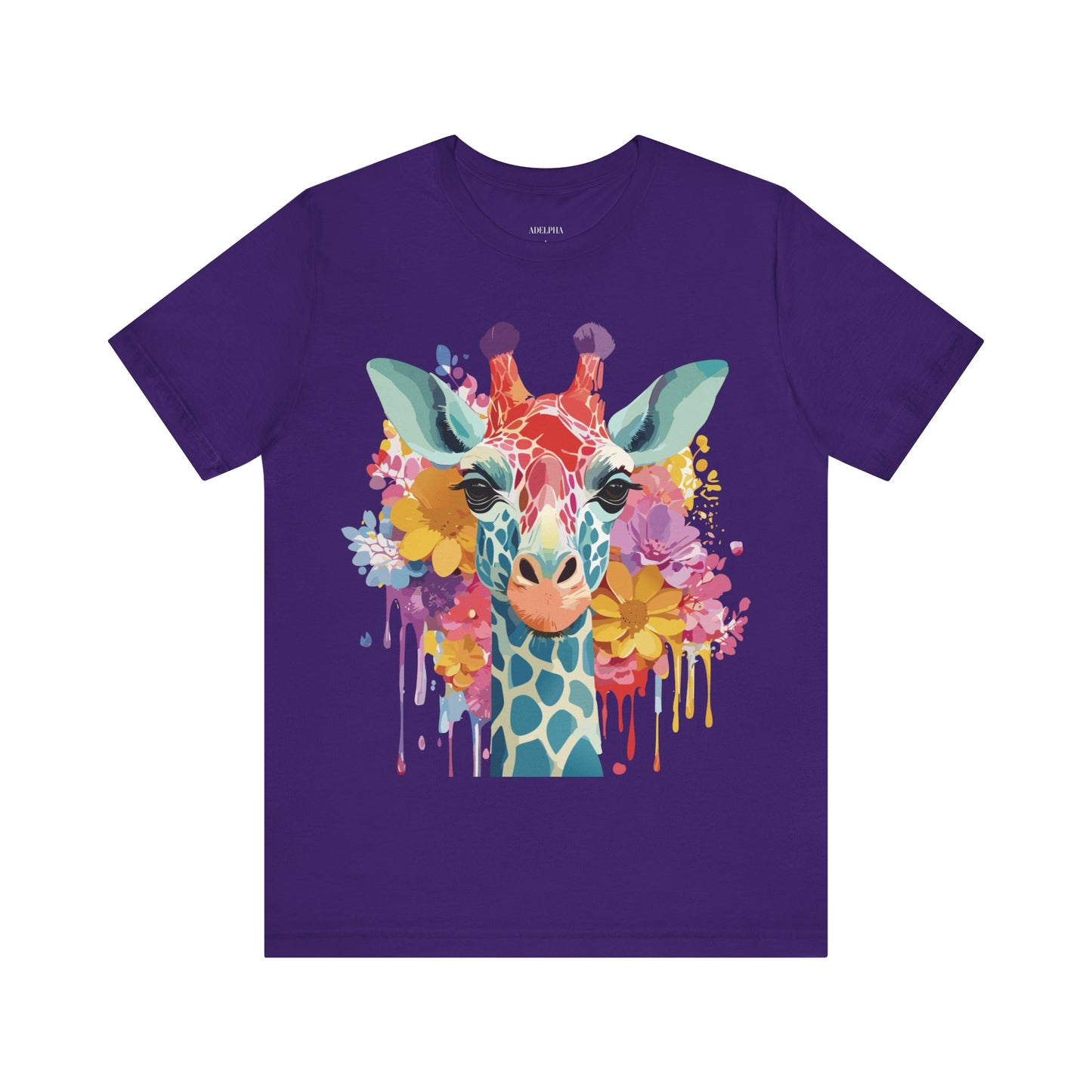 Natural Cotton Tee Shirt with Giraffe