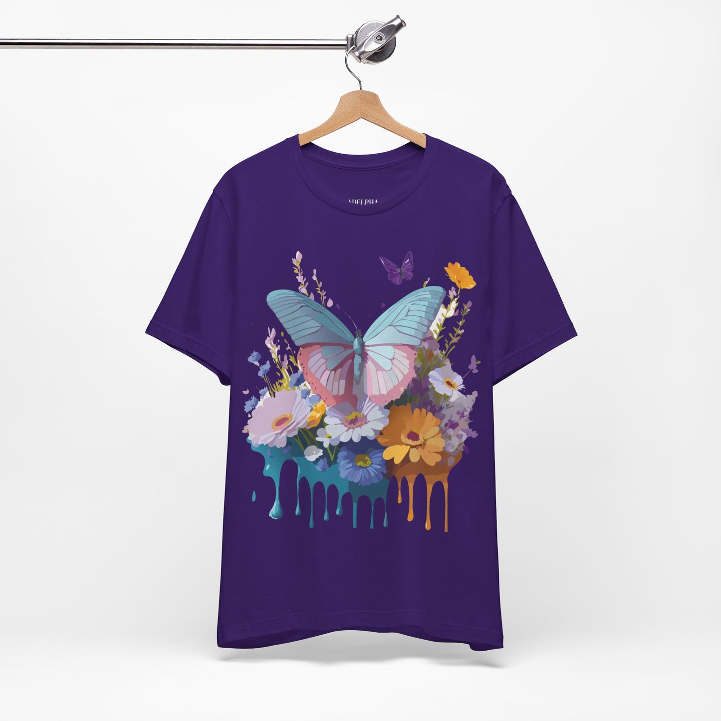 T-Shirt aus natürlicher Baumwolle mit Schmetterling