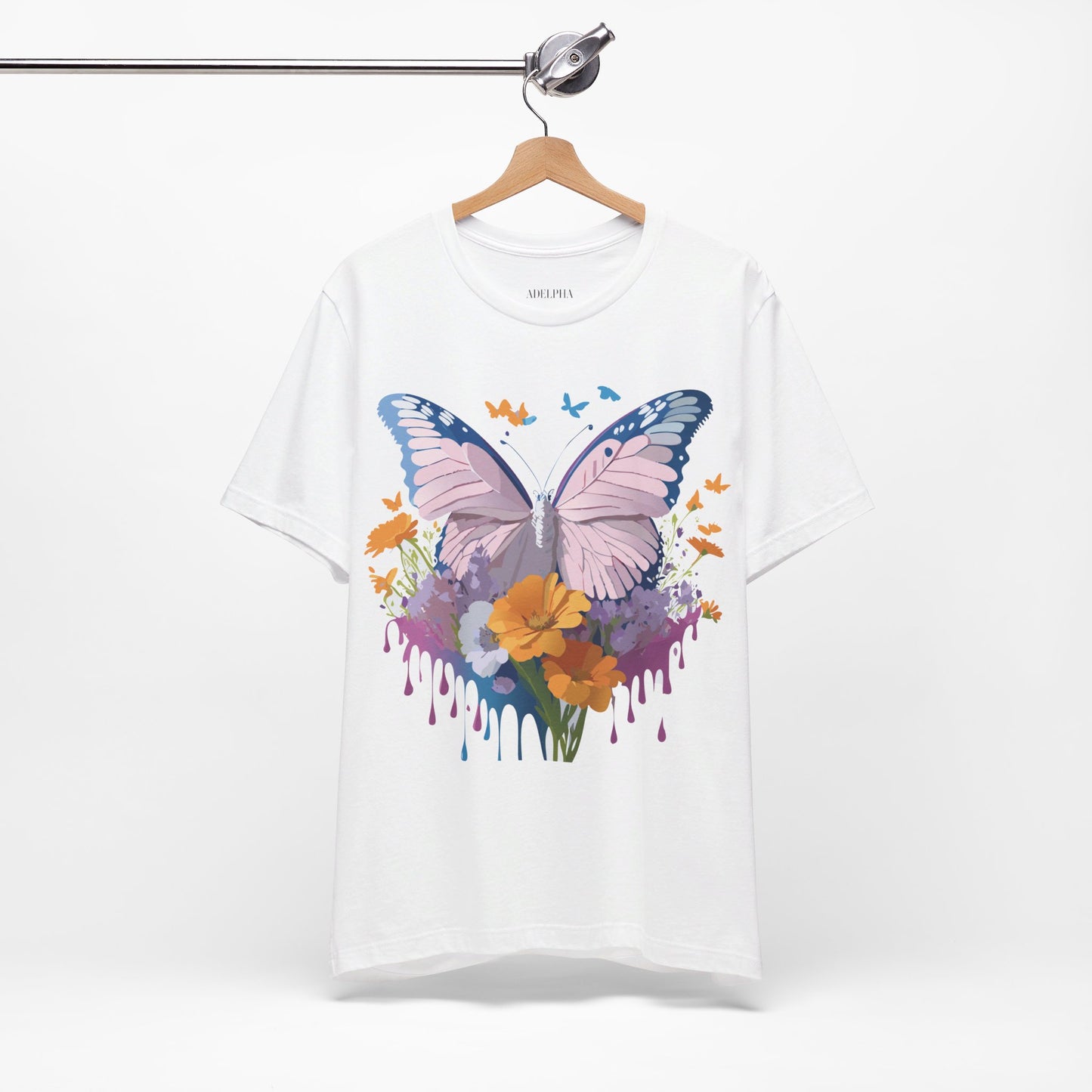 T-shirt en coton naturel avec papillon