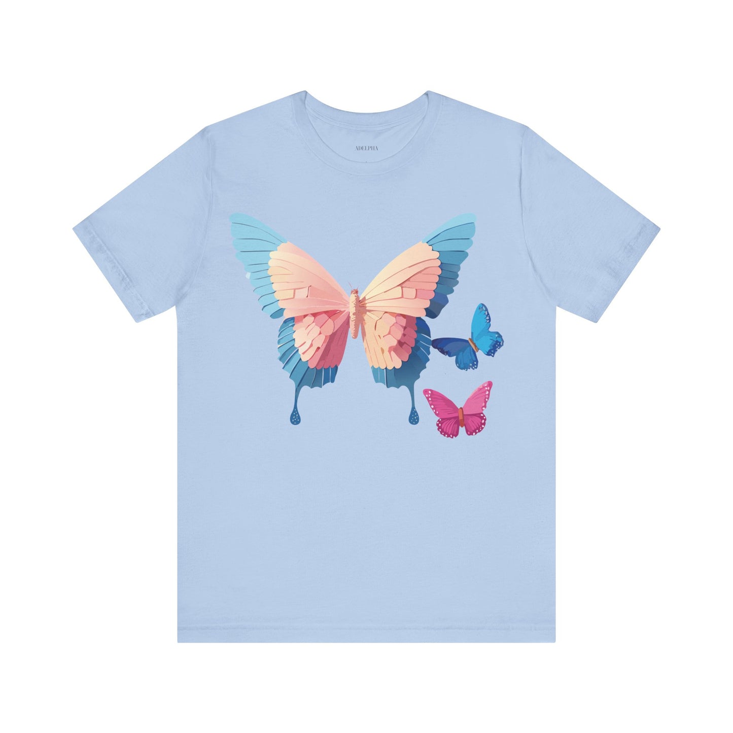 T-Shirt aus natürlicher Baumwolle mit Schmetterling