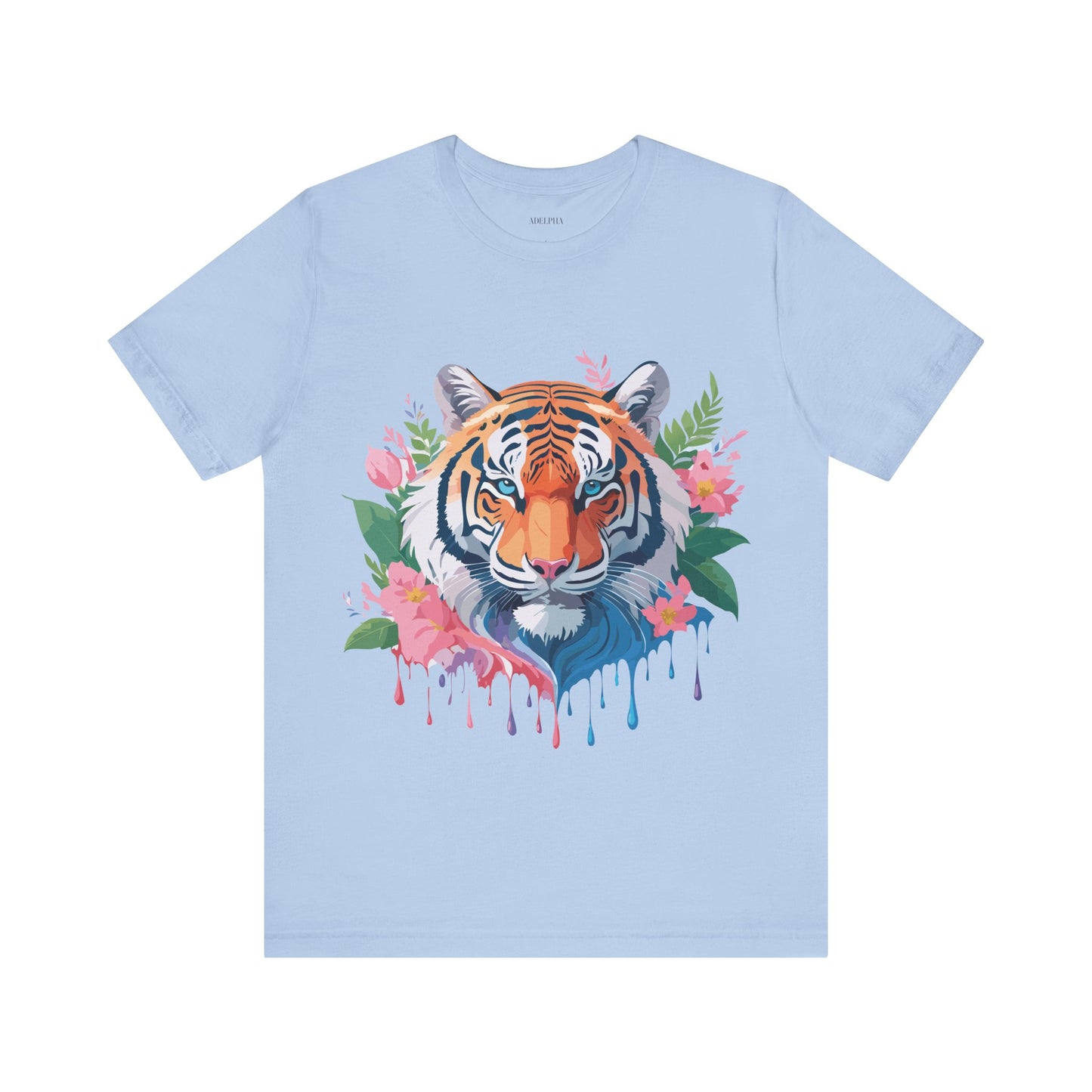 Natural Cotton Tee Shirt with Tiger