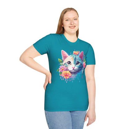 Cat Shirt Unisex Cat Lover Tee Premium Gildan Softstyle 64000 Lightweight