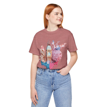 Natural Cotton Tee Shirt - Beautiful Places Collection - London Printify
