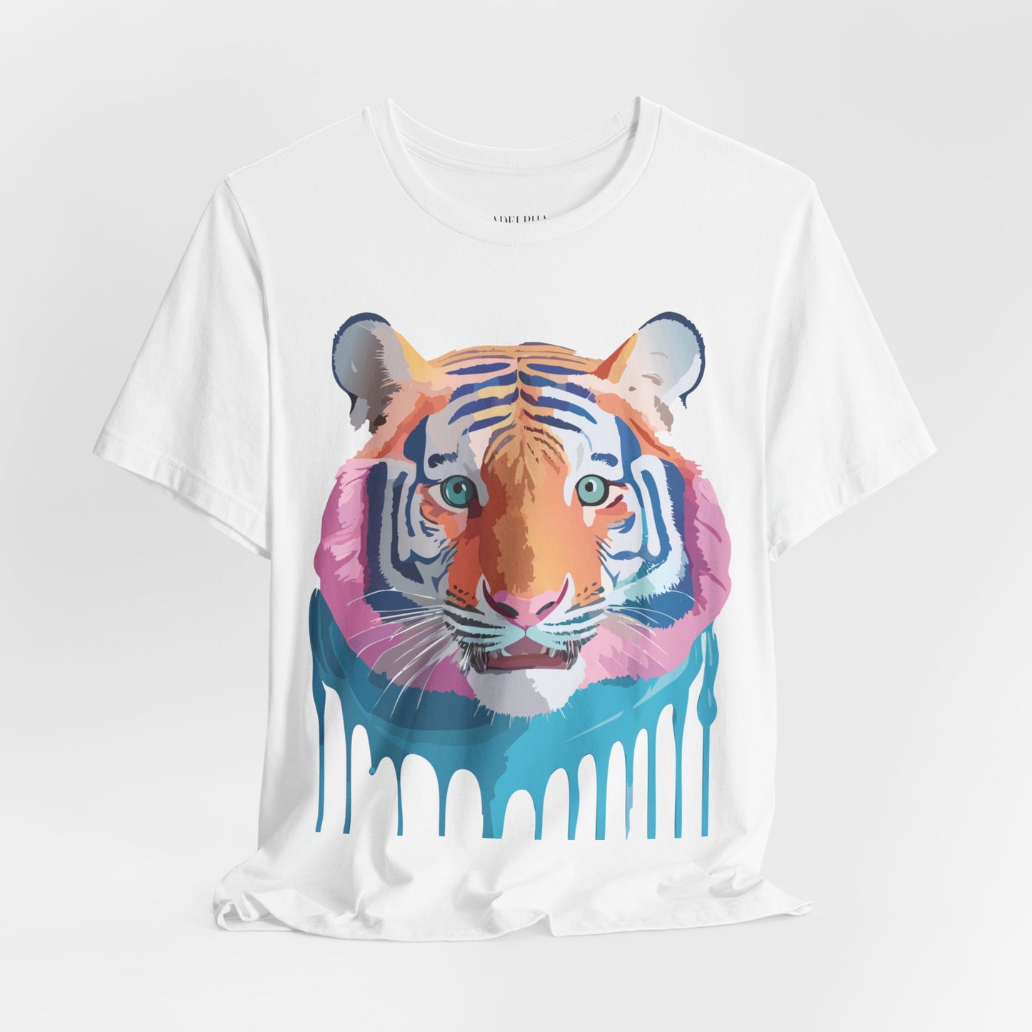 Natural Cotton Tee Shirt with Tiger