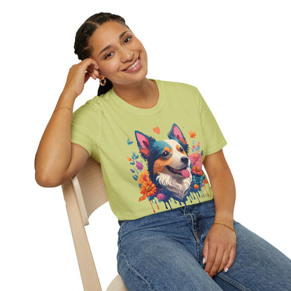 Animal Print Dog Shirt Unisex Softstyle Cotton Tee For Pet Lovers