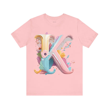 Natural Cotton Tee Shirt - Letters Collection - K Printify