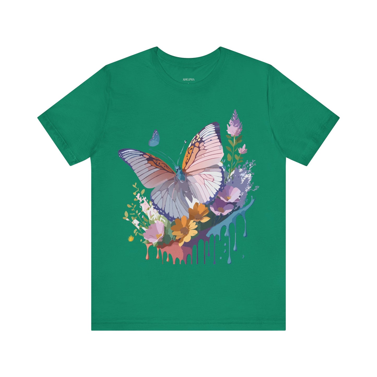 T-Shirt aus natürlicher Baumwolle mit Schmetterling