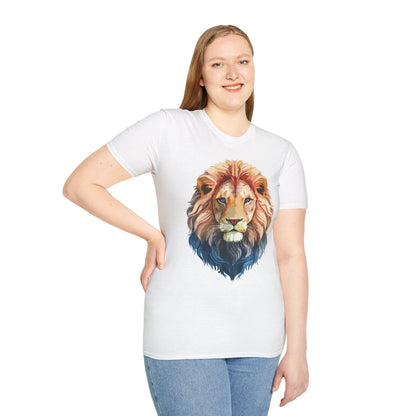 Lion Shirt Unisex Animal Tee Ring Spun Cotton Softstyle Tee Gildan