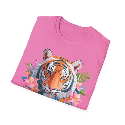 Tiger Shirt Unisex Animal Tee Gildan Softstyle 64000 Cotton Tee