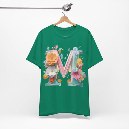Natural Cotton Tee Shirt - Letters Collection - M Printify