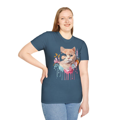 Cat Shirt Unisex Kitten Tee Softstyle Gildan 64000 Cotton Tee