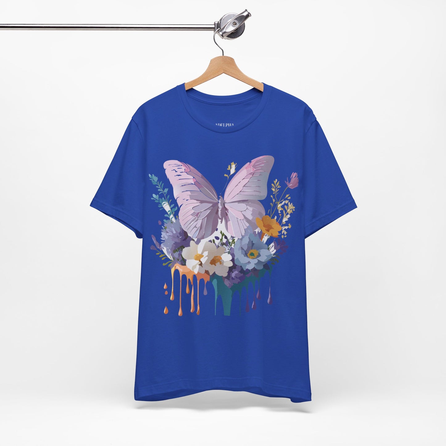 T-shirt en coton naturel avec papillon