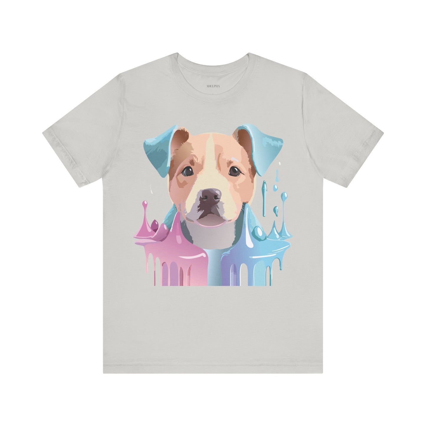 Natural Cotton Tee Shirt with Dog