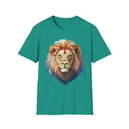 Lion Floral Tee Unisex Gildan Softstyle 64000 Cotton Short Sleeve Shirt