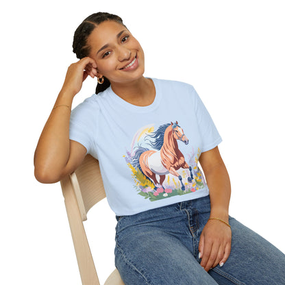 Horse Shirt Unisex Gildan Softstyle Tee 100 Ring Spun Cotton