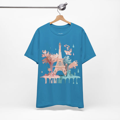 Natural Cotton Tee Shirt - Beautiful Places Collection - Paris Printify
