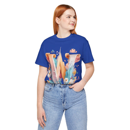 Natural Cotton Tee Shirt - Letters Collection - W Printify