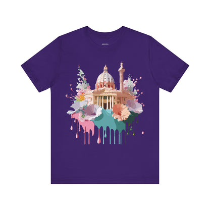 Natural Cotton Tee Shirt - Beautiful Places Collection - Rome Printify
