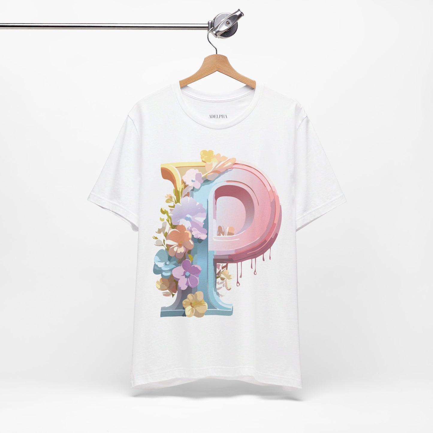 Natural Cotton Tee Shirt - Letters Collection - P