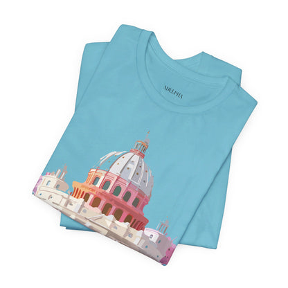 Natural Cotton Tee Shirt - Beautiful Places Collection - Rome Printify