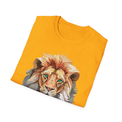Lion Shirt Unisex Animal Tee Gildan Softstyle 64000 Cotton Tee