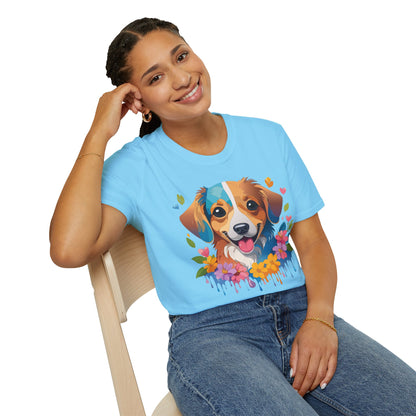 Dog Shirt Unisex Animal Tee 100 Percent Cotton Gildan Softstyle 64000