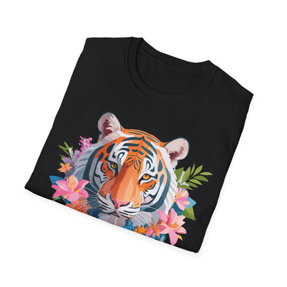 Tiger Shirt Unisex Animal Tee Gildan Softstyle 64000 Cotton Tee