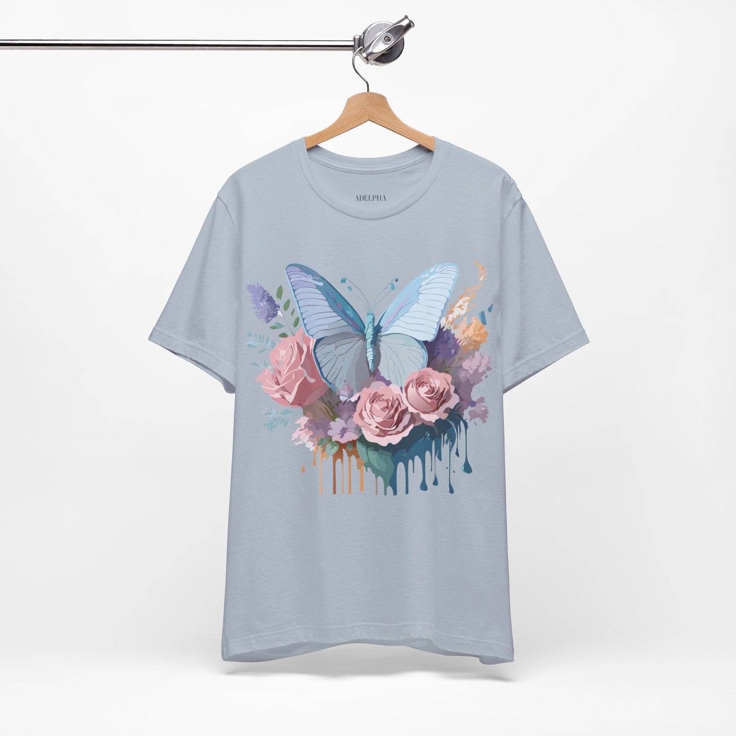 T-shirt en coton naturel avec papillon