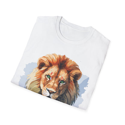 Lion Shirt Unisex Animal Tee Softstyle Gildan 64000 100 Percent Ring Spun Cotton