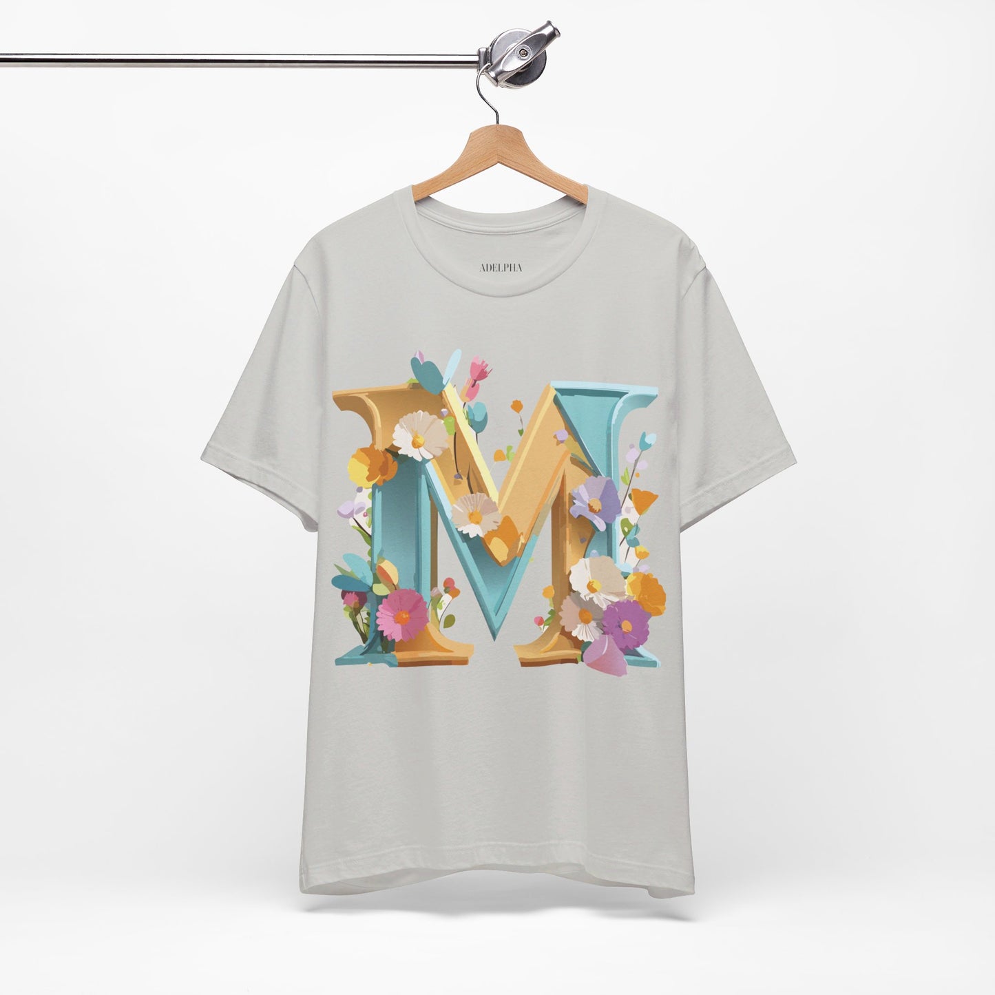 Natural Cotton Tee Shirt - Letters Collection - M