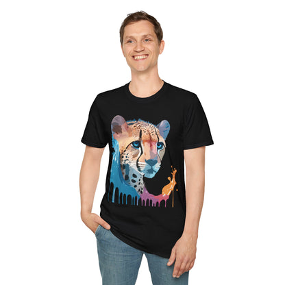 Cheetah Shirt Unisex Tee Softstyle Gildan 64000 100 Percent Ring Spun Cotton