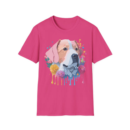 Dog Shirt Unisex Softstyle Cotton Tee 64000 Graphic Animal Print