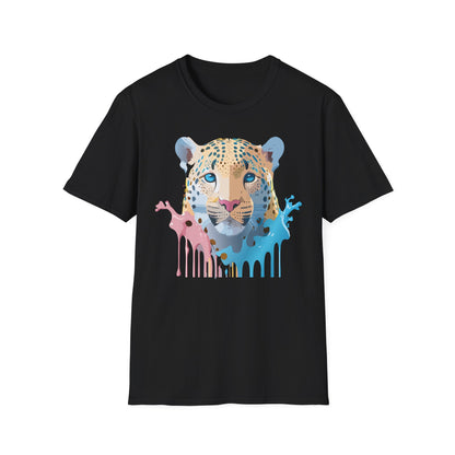 Unisex Cheetah Print Gildan Softstyle 64000 Short Sleeve T Shirt