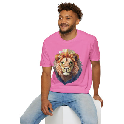 Lion Floral Tee Unisex Gildan Softstyle 64000 Cotton Short Sleeve Shirt
