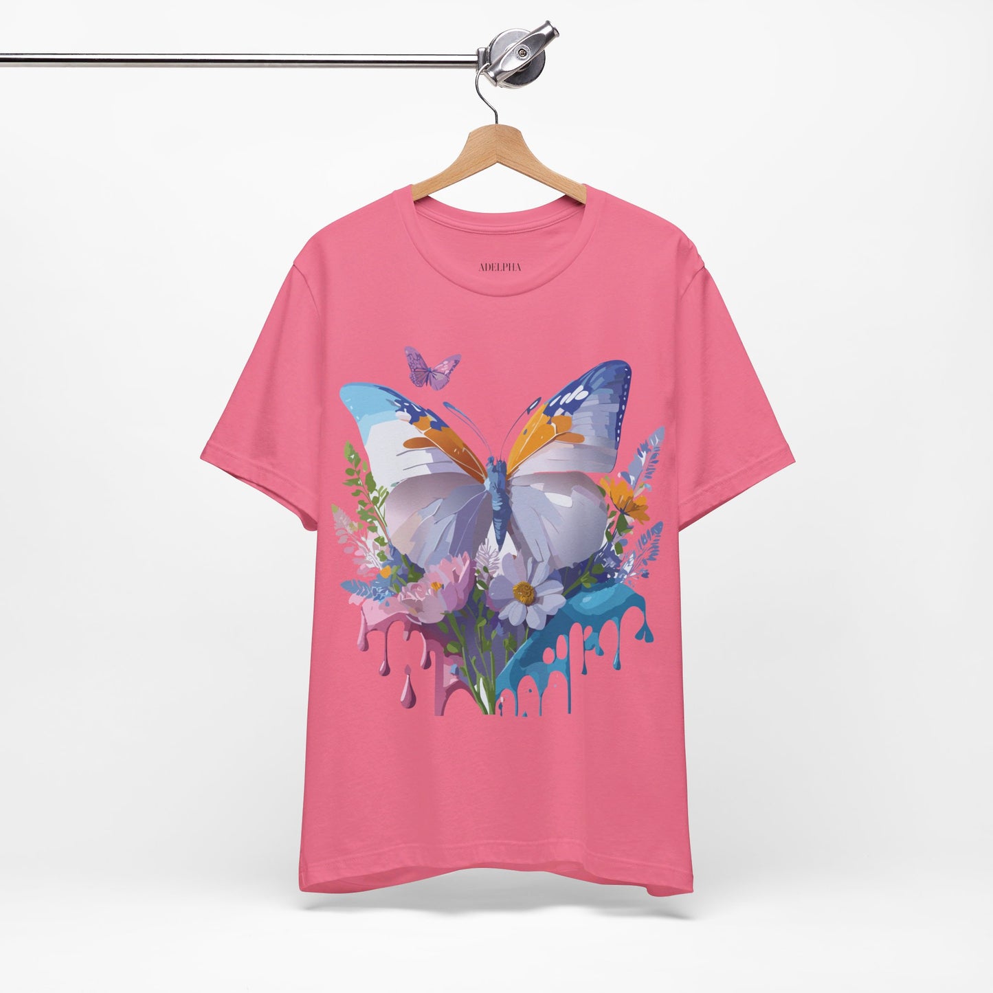 T-Shirt aus natürlicher Baumwolle mit Schmetterling