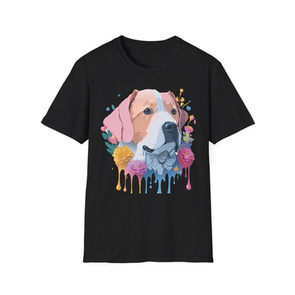 Dog Shirt Unisex Softstyle Cotton Tee 64000 Graphic Animal Print