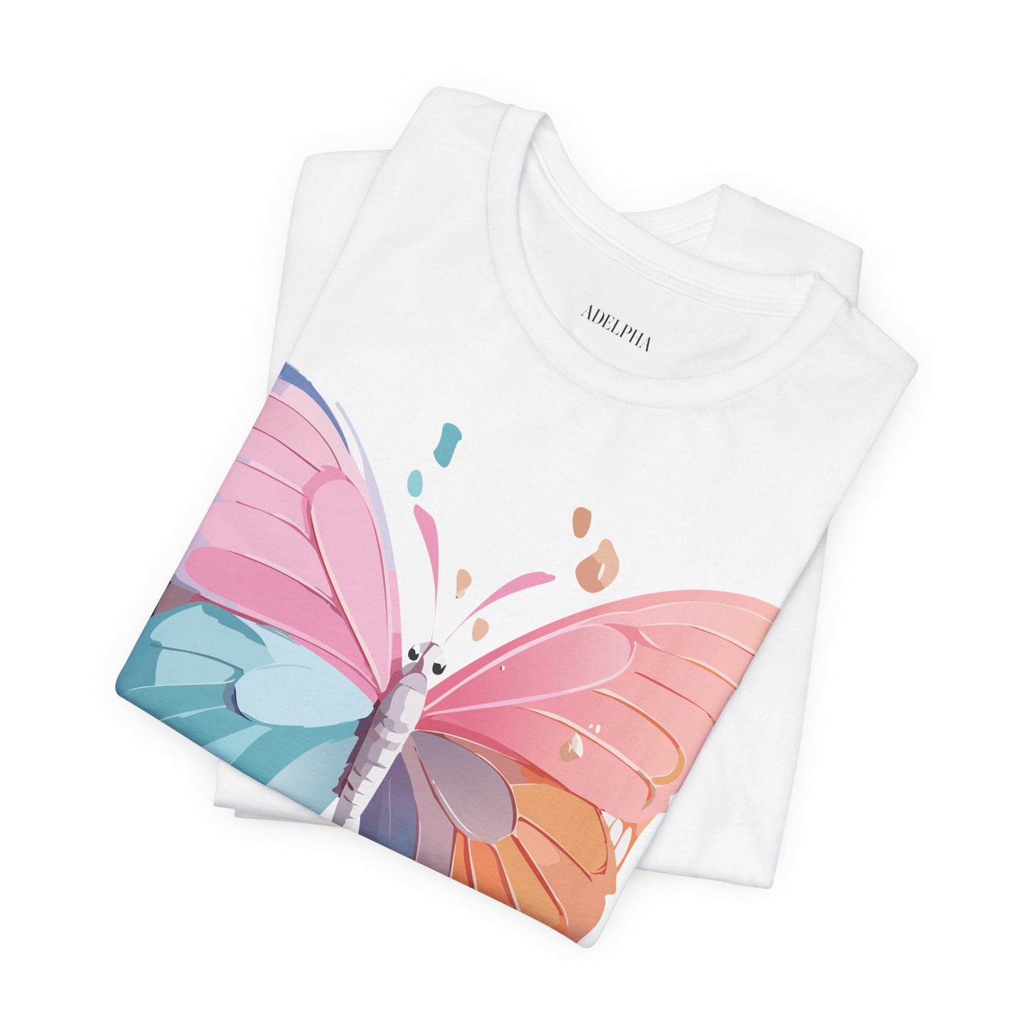 T-shirt en coton naturel avec papillon