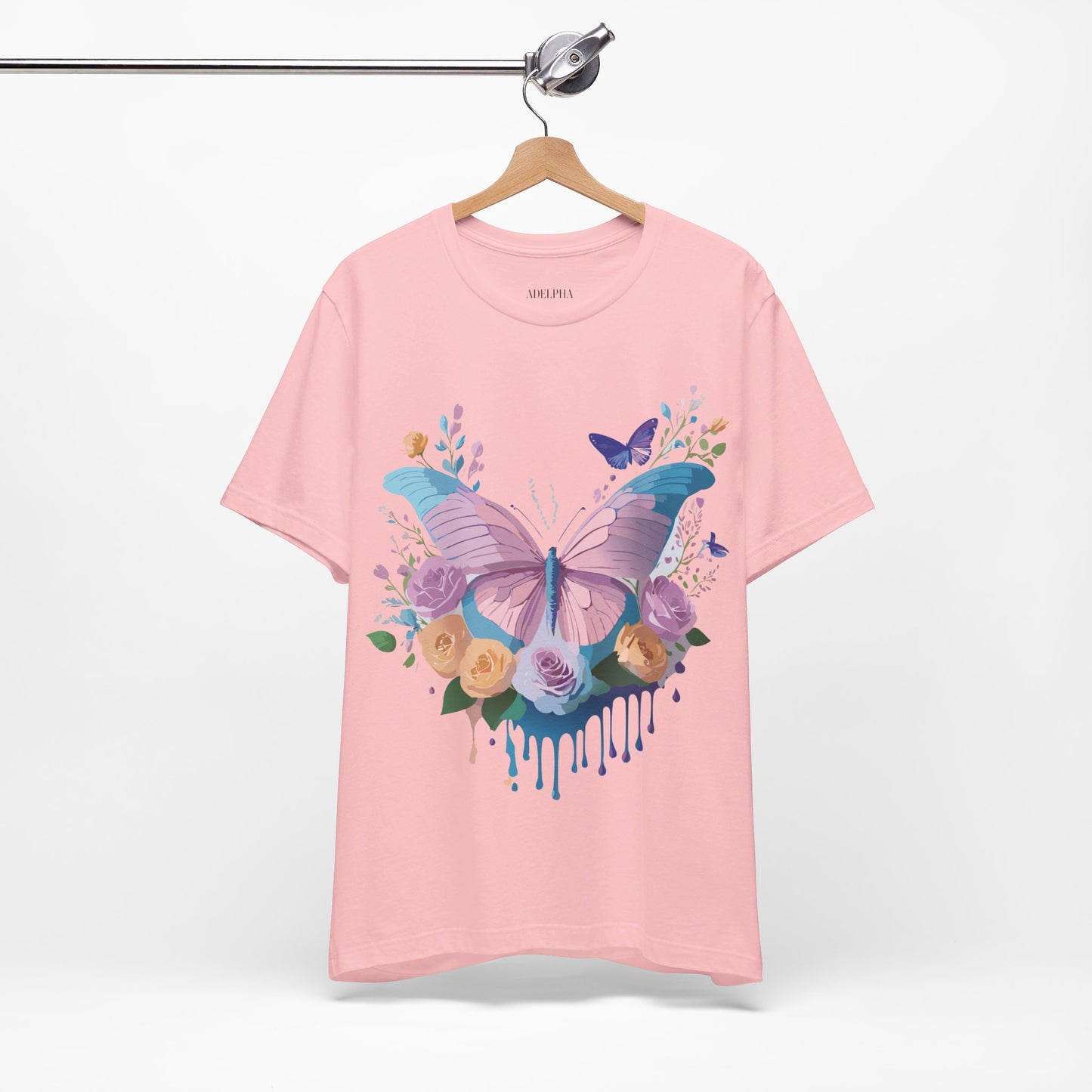 T-shirt en coton naturel avec papillon