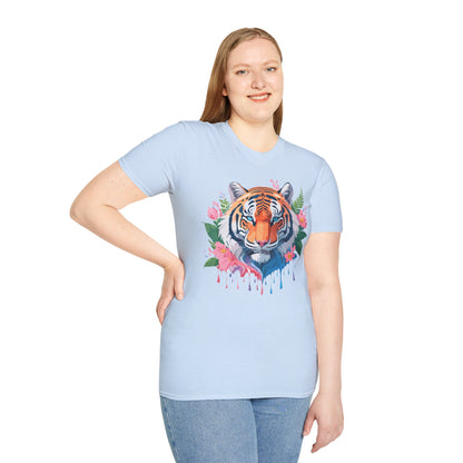 Tiger Shirt Unisex Animal Tee Softstyle Gildan 64000 Cotton Tee