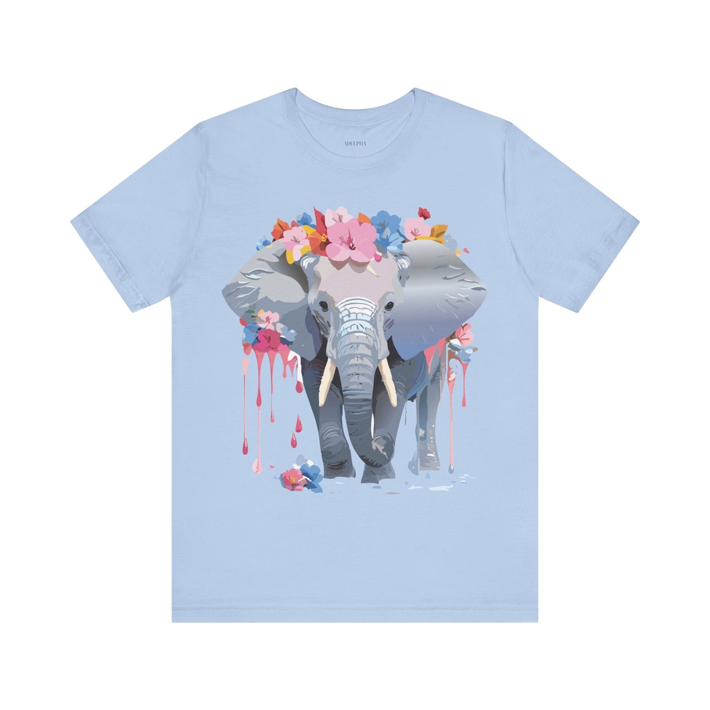 T-Shirt aus natürlicher Baumwolle mit Elefant