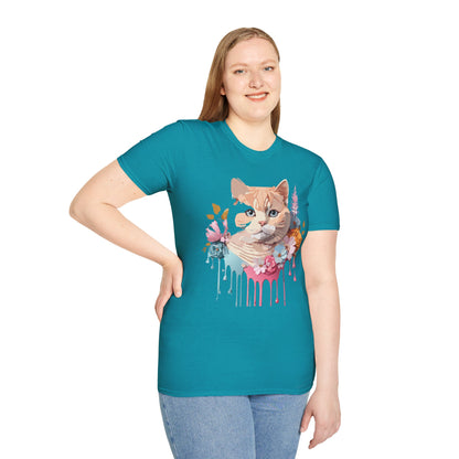 Cat Shirt Unisex Kitten Tee Softstyle Gildan 64000 Cotton Tee