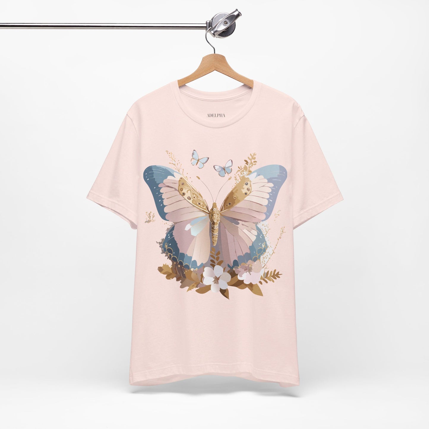 T-shirt en coton naturel avec papillon