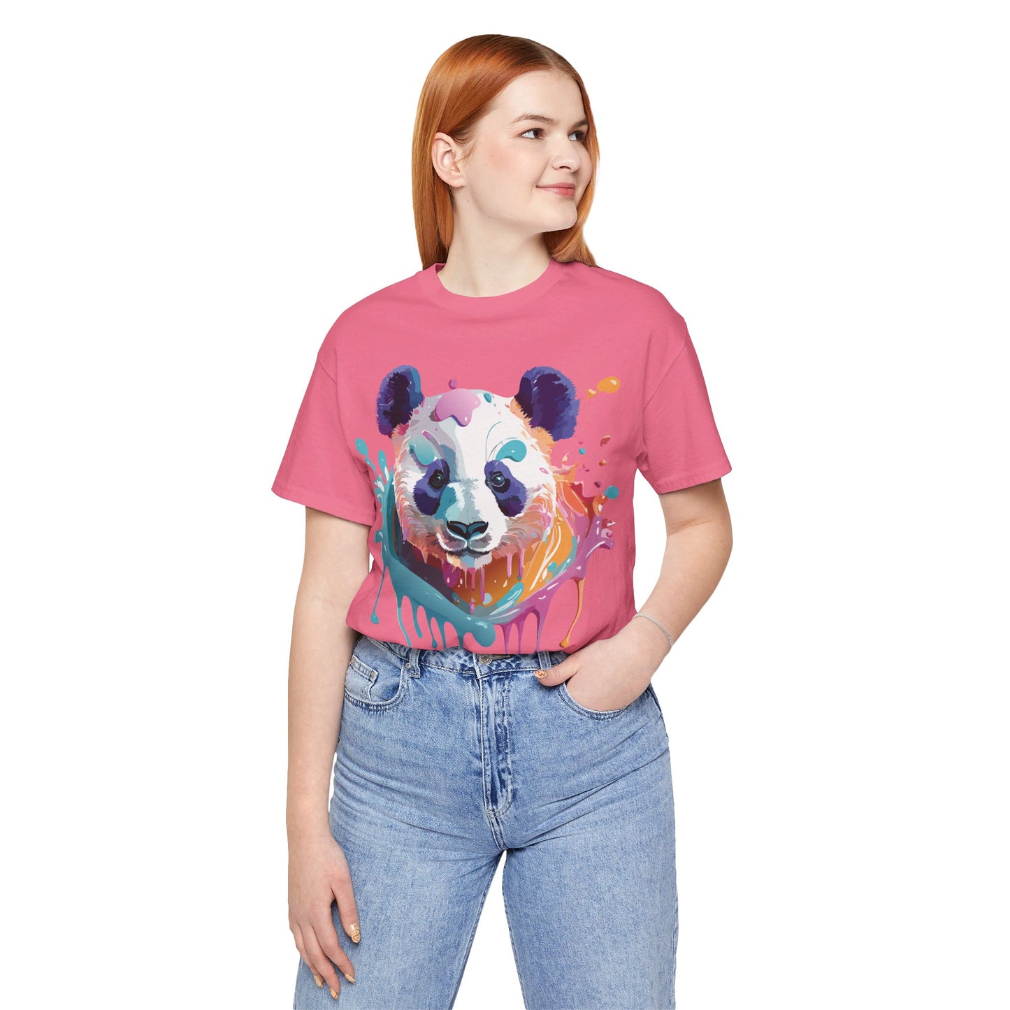 T-shirt en coton naturel avec panda