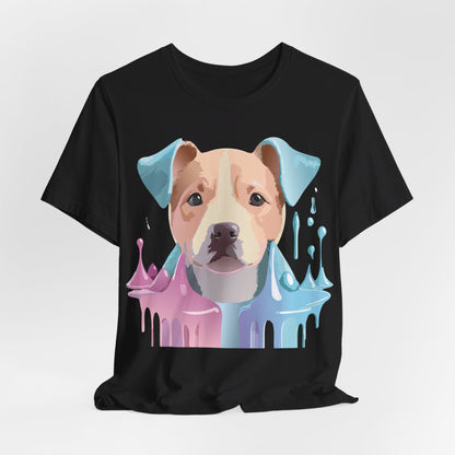 Natural Cotton Tee Shirt with Dog Printify