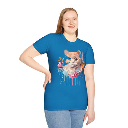 Cat Shirt Unisex Kitten Tee Softstyle Gildan 64000 Cotton Tee