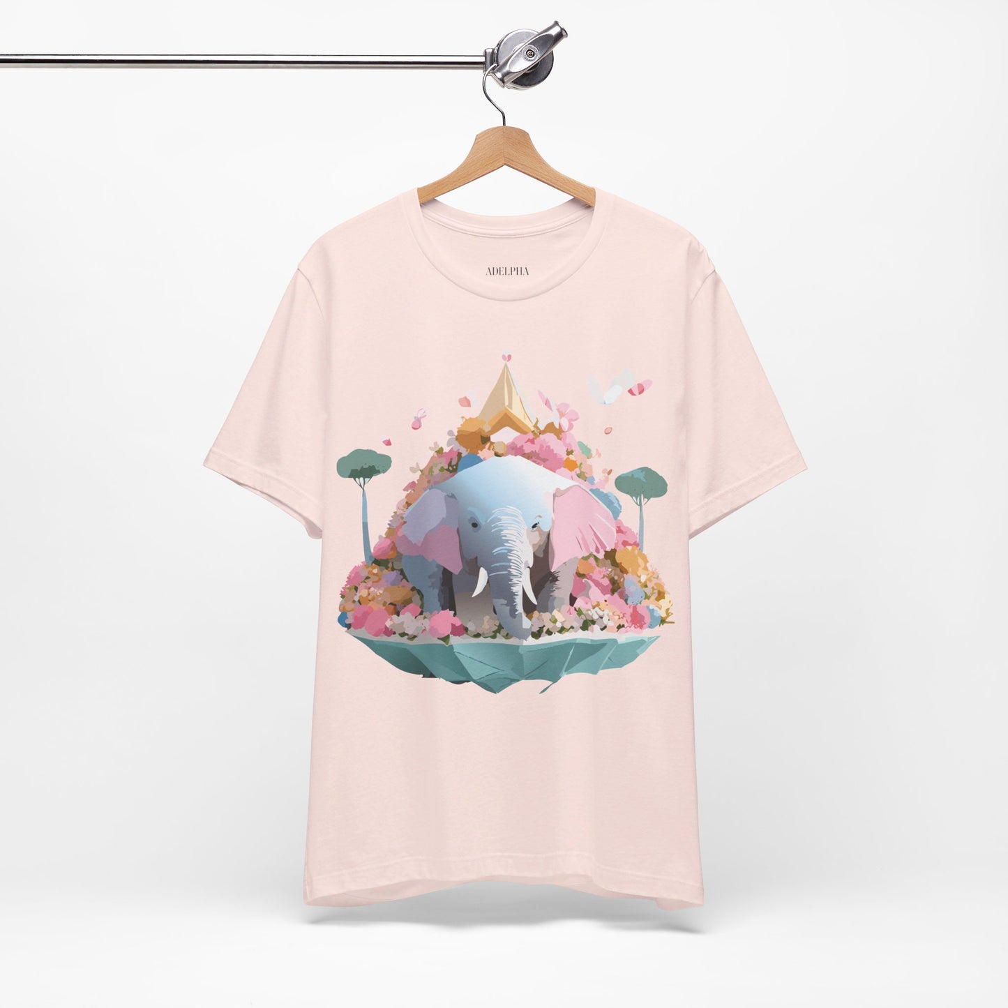 T-Shirt aus natürlicher Baumwolle mit Elefant