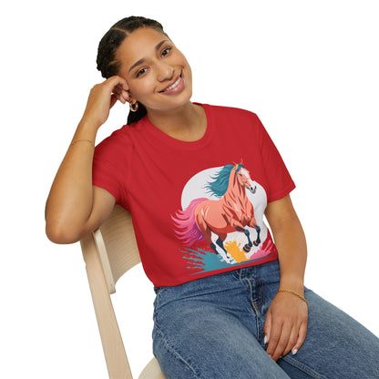 Unisex Horse Shirt Tee Gildan Softstyle 64000 Premium Ringspun Cotton