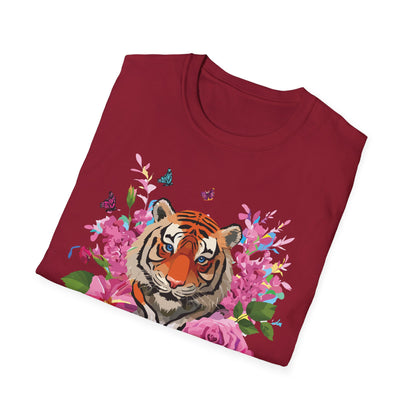 Tiger Shirt Unisex Gildan Softstyle Cotton Tee 100 Percent Ring Spun Comfort